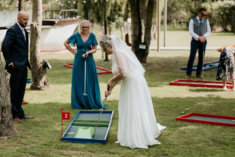 Outdoor wedding games