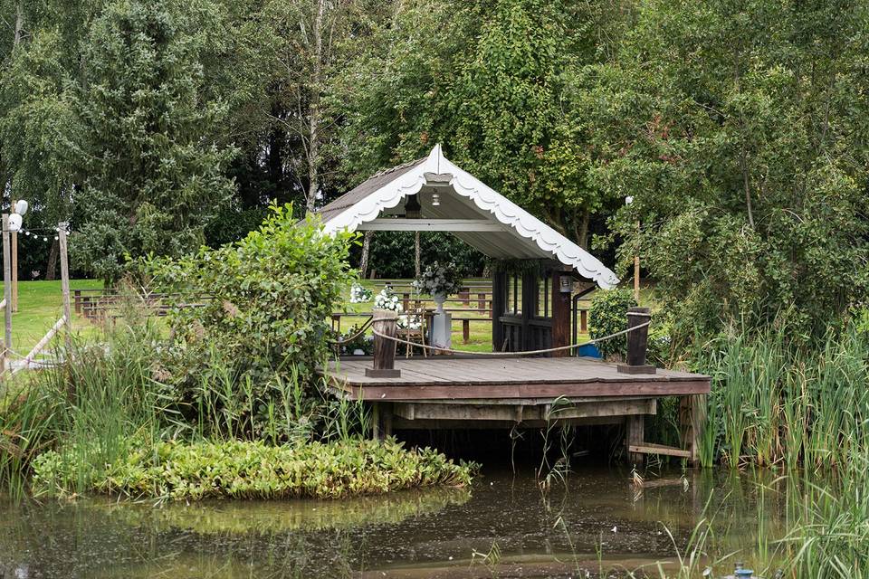 Lush green outdoor venue