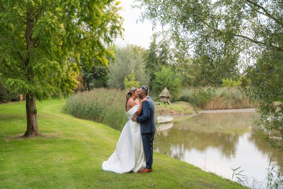 Couple enjoying grounds