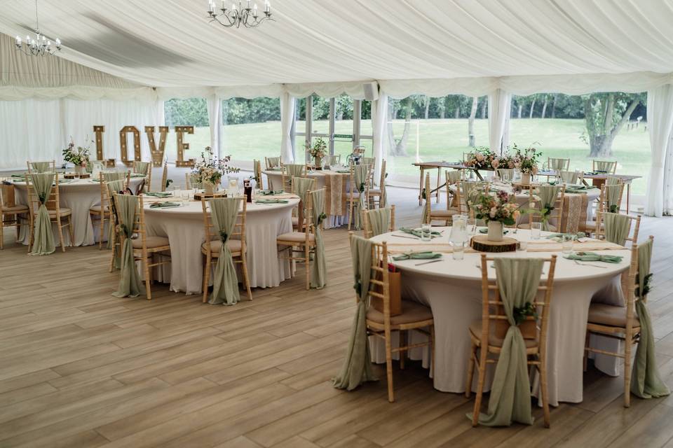 Luxury marquee for wedding