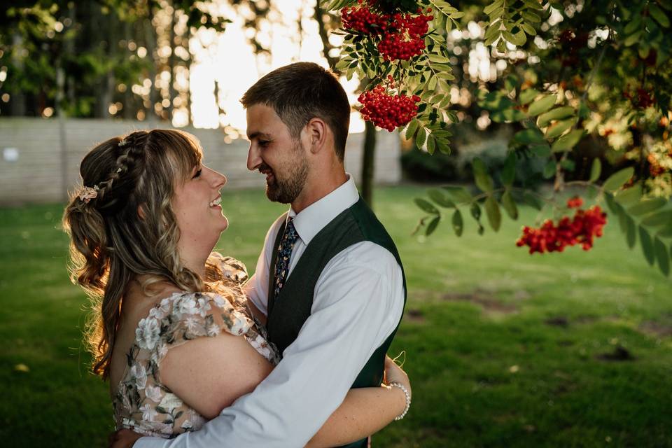 Sunset wedding