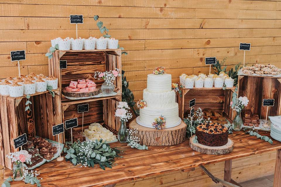 Wedding dessert table