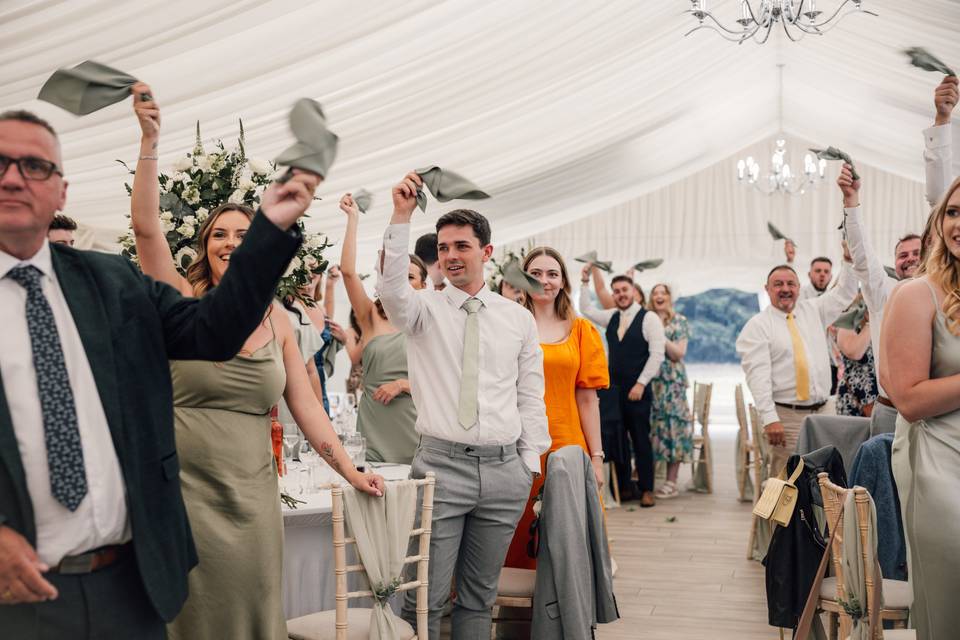 Entrance into luxury marquee