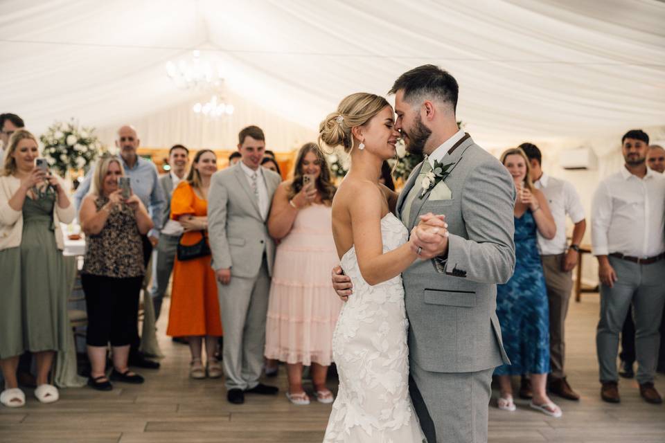 First dance in marquee