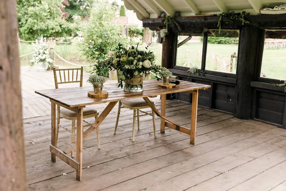 Ceremony Area in Boat House