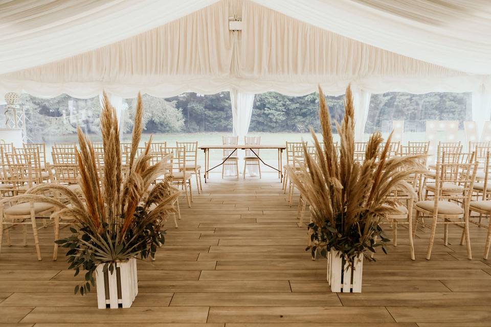 Inside Marquee Ceremony Space