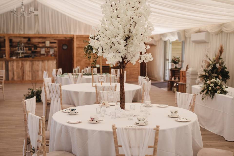 Inside Marquee Table Decor