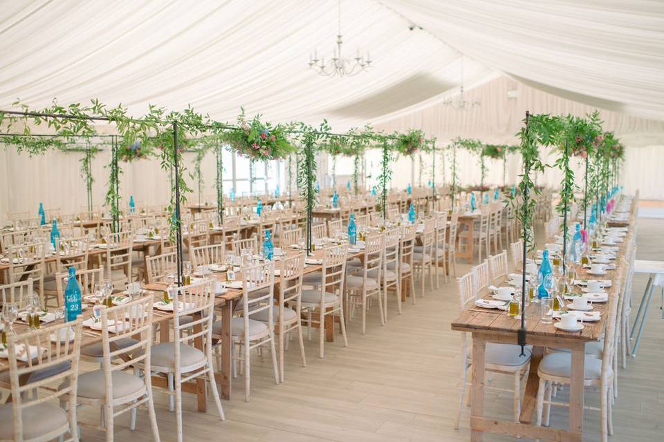 Inside Long Trestle Tables