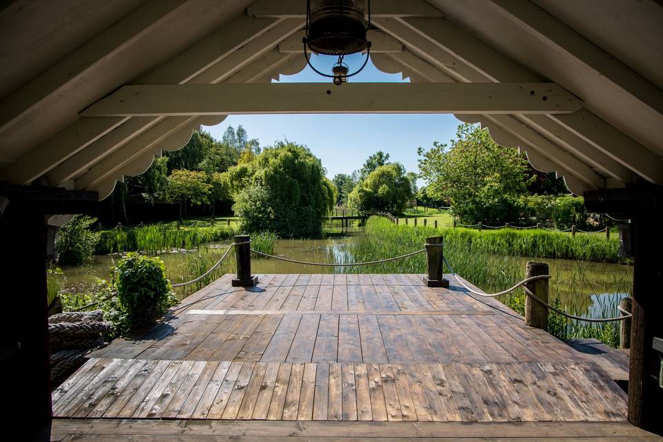 Boat House with Lake