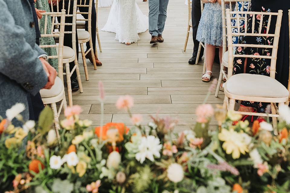 Marquee wedding ceremony