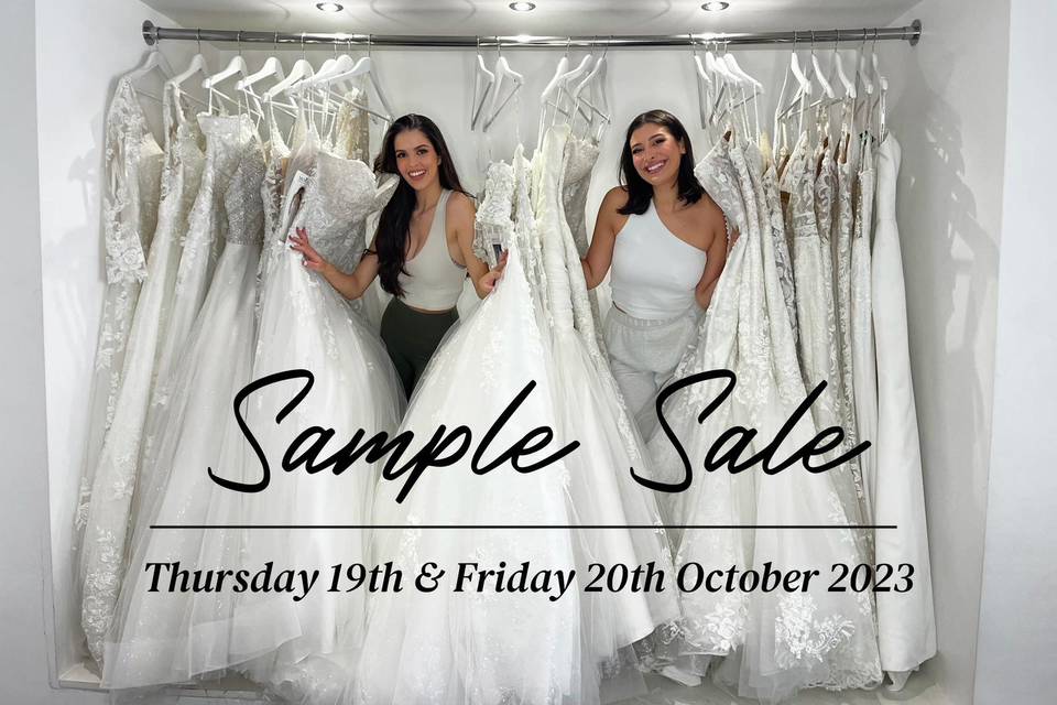 Book now for the sample sale