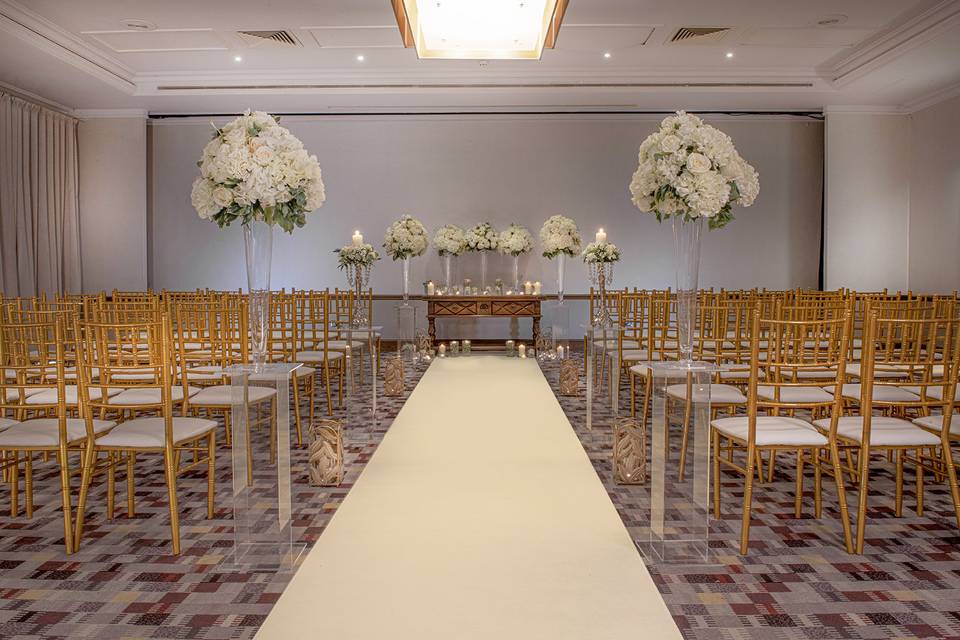 Indoor ceremony area