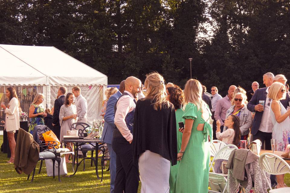 Daytime, marquee wedding