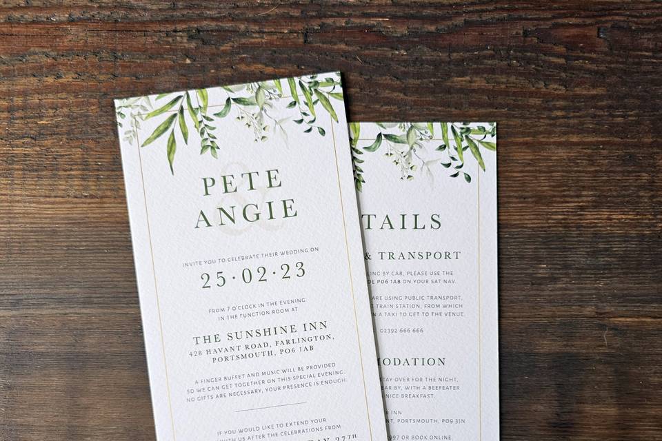 Simplistic Wedding Invite