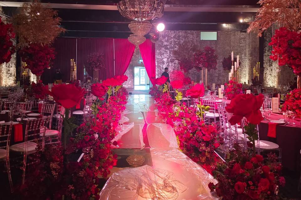 Indoor Wedding Reception Decor