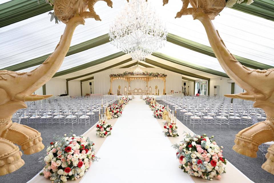 Indoor Wedding Ceremony Decor