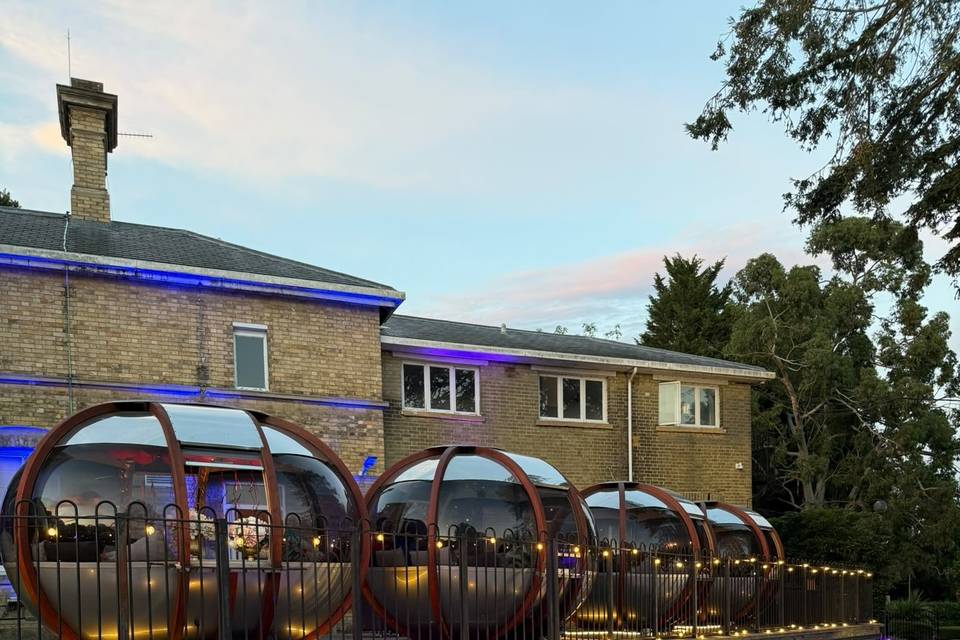 Outdoor Evening Pods View