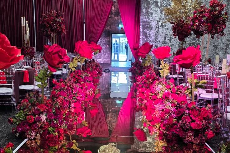 Indoor Wedding Reception Decor