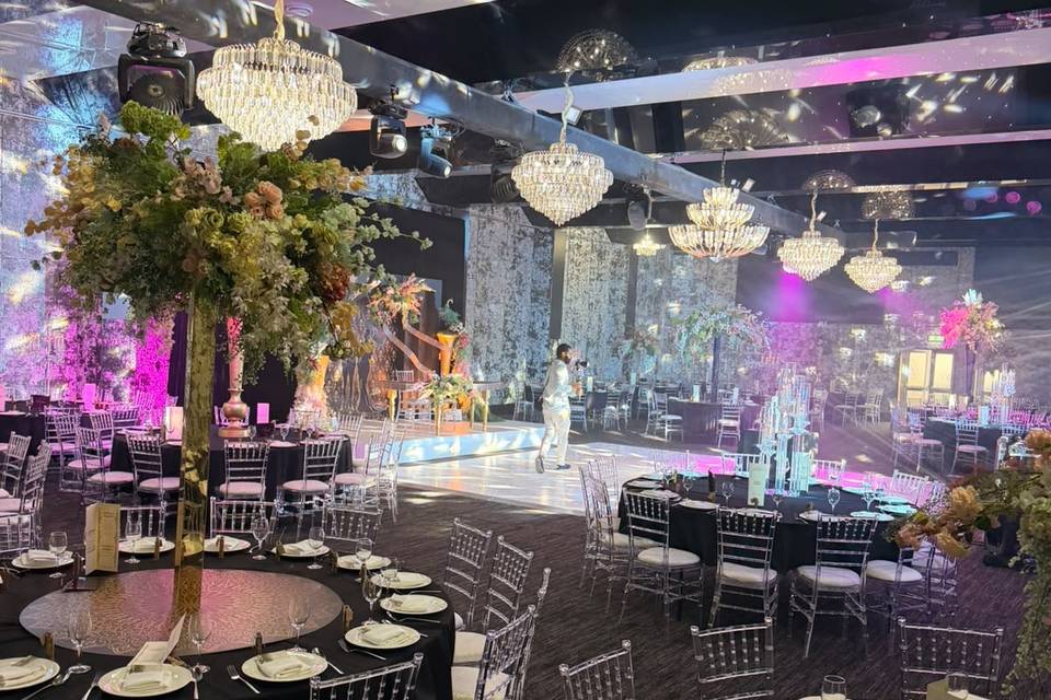 Indoor Wedding Reception Decor