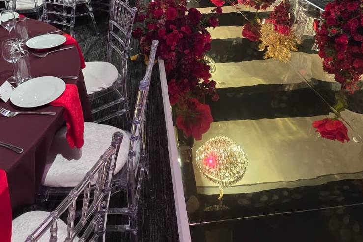Indoor Wedding Reception Decor