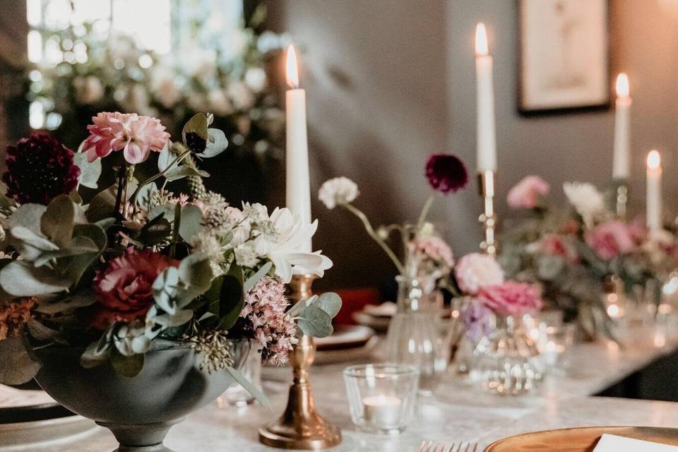 Wedding table scape