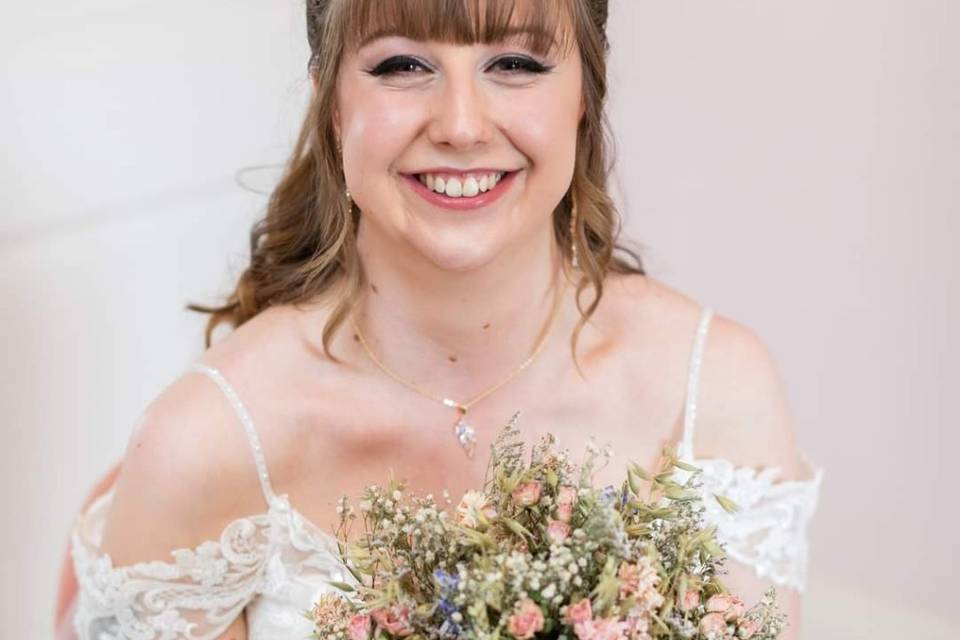 Bride and Bouquet