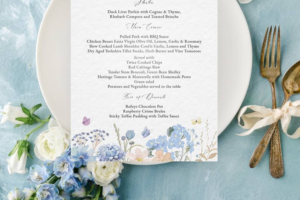 Wedding Menu