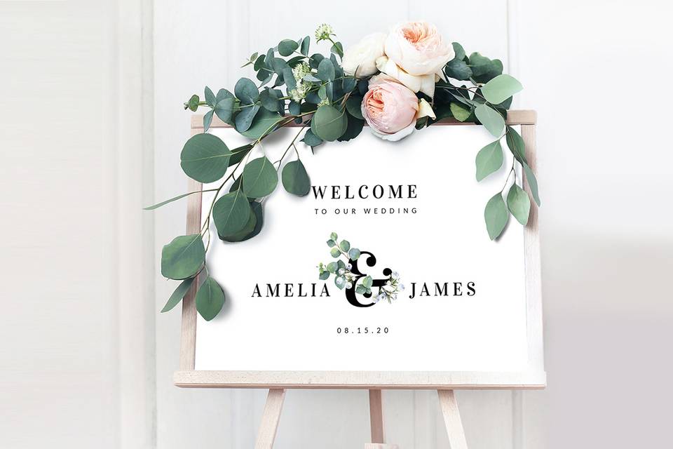 Wedding welcome sign