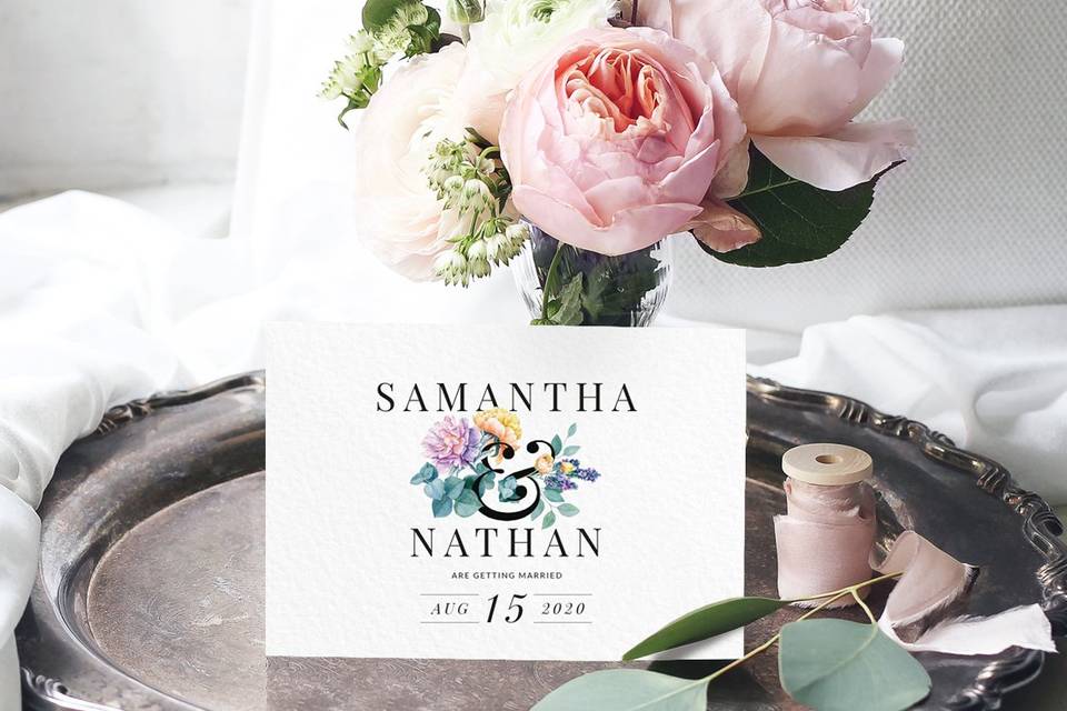 Floral save the date