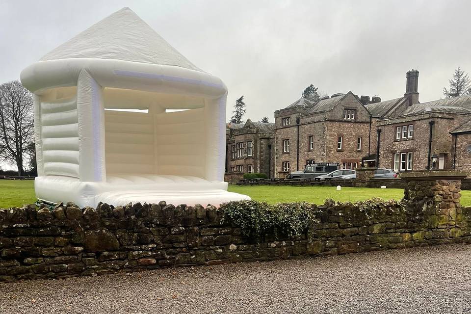 White wedding bouncy castle