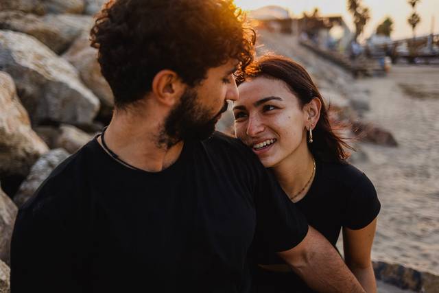 Sunset beach photoshoot