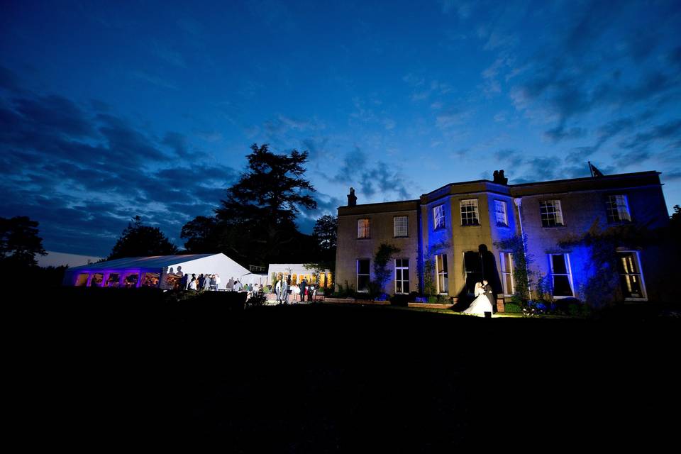 Night time marquee layout