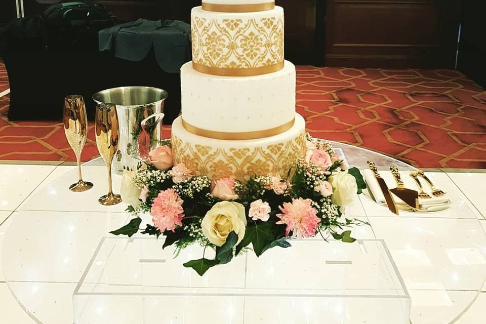 Classic wedding cake tiers