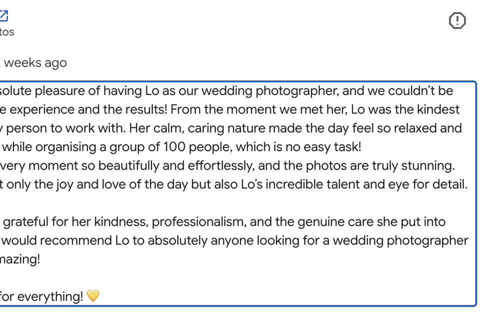 Wedding Review