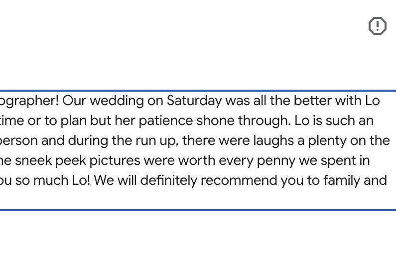 Wedding Review