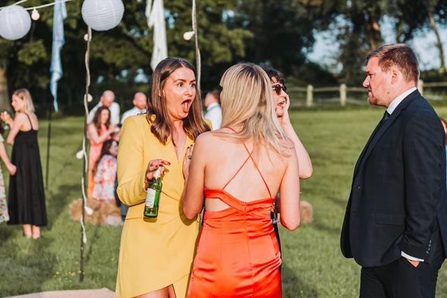 Guests talking