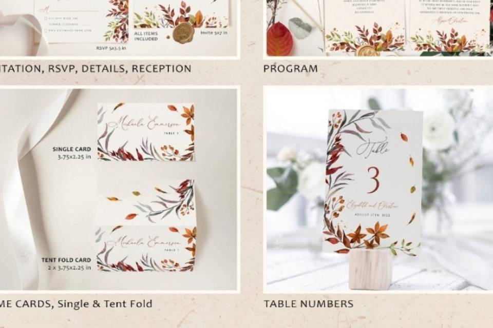 Autumnal Stationery Suite