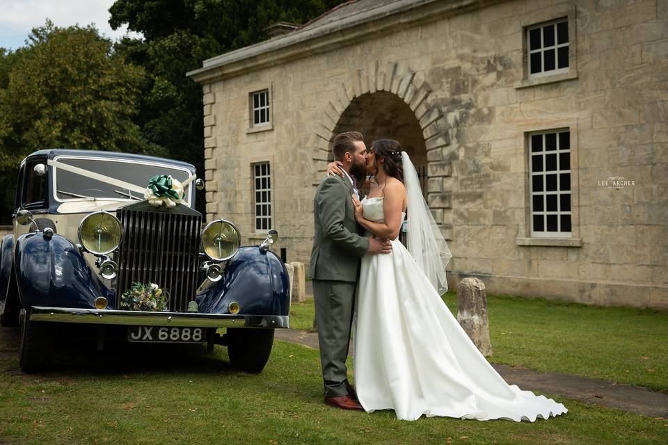 Bride and groom Cusworth Hall