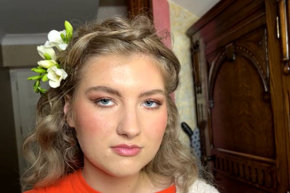 Bridesmaid hair & makeup