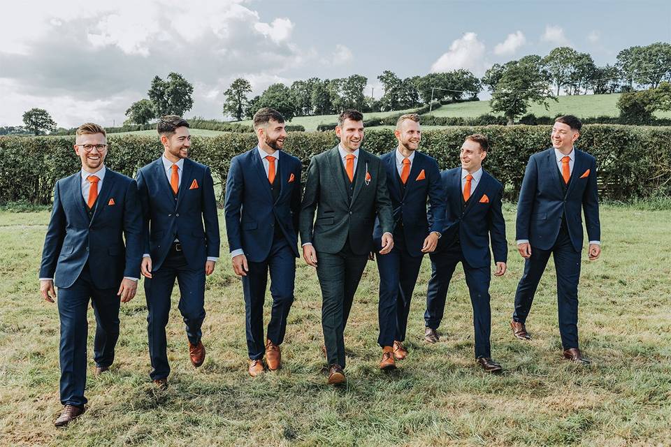 Groom and best men