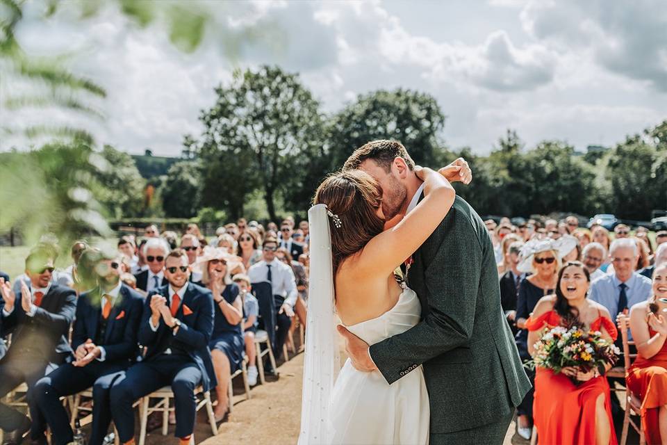 First married kiss