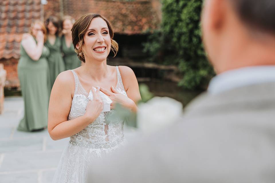 Bride happy