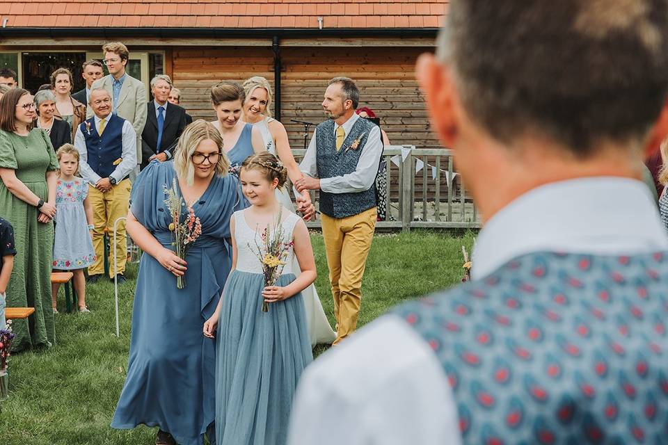 Bride with father