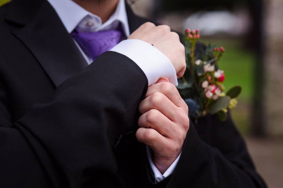 Groom Getting Ready