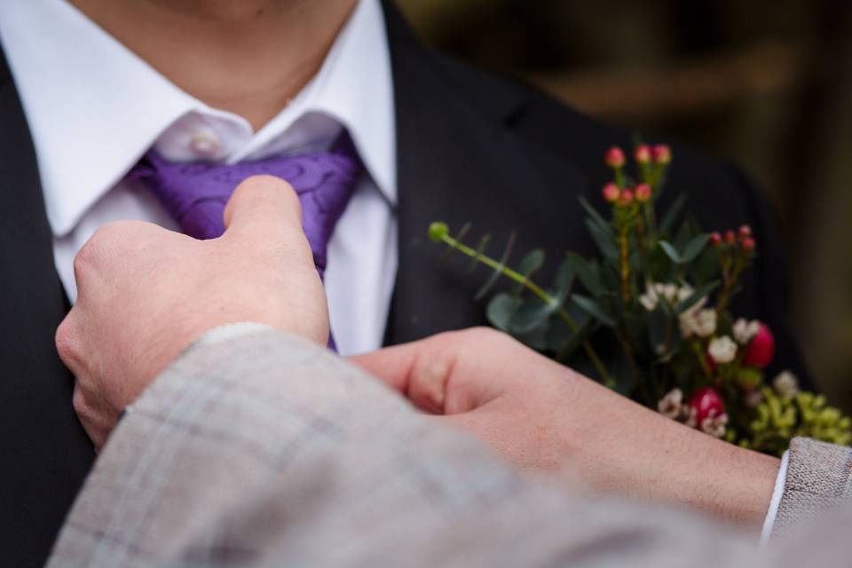 Groom Getting Ready