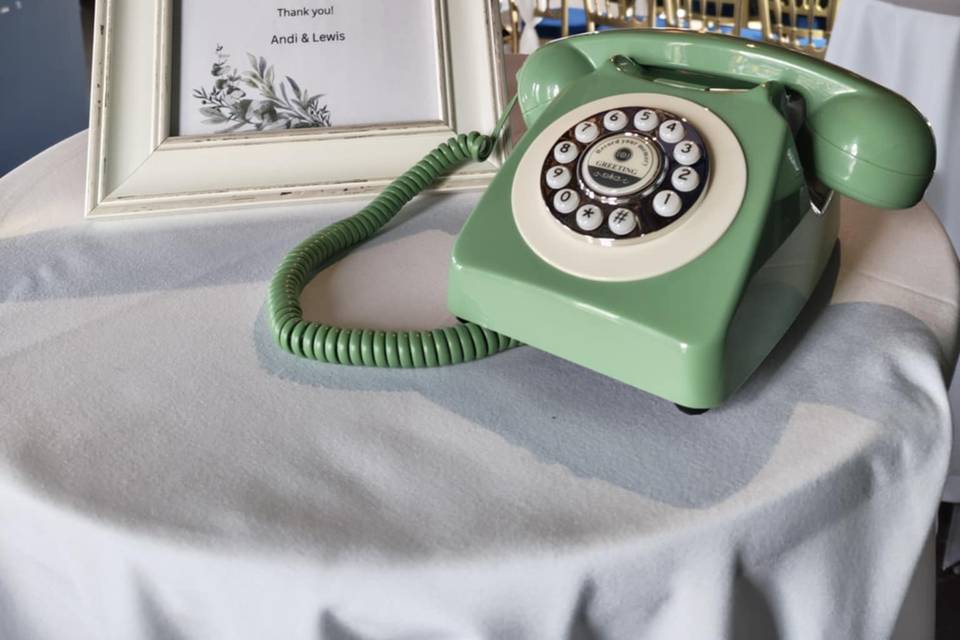 Green retro audio guestbook
