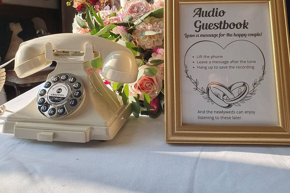 Cream Guestbook phone