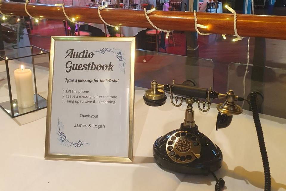 Black Audio Guestbook phone