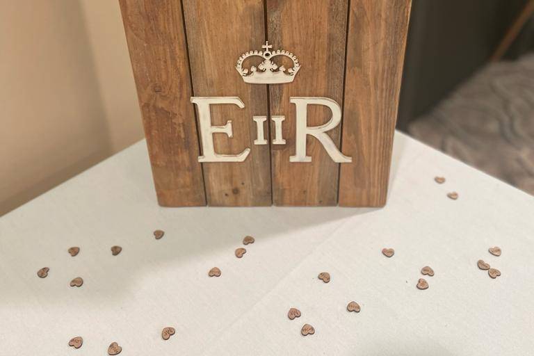 Rustic wedding post box