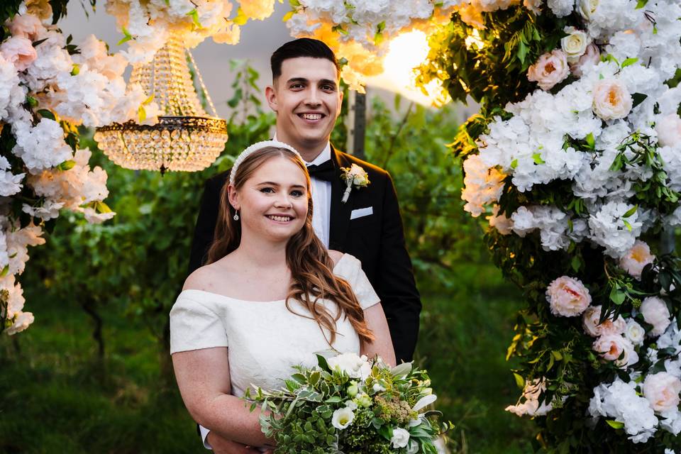 Vineyard wedding ceremony